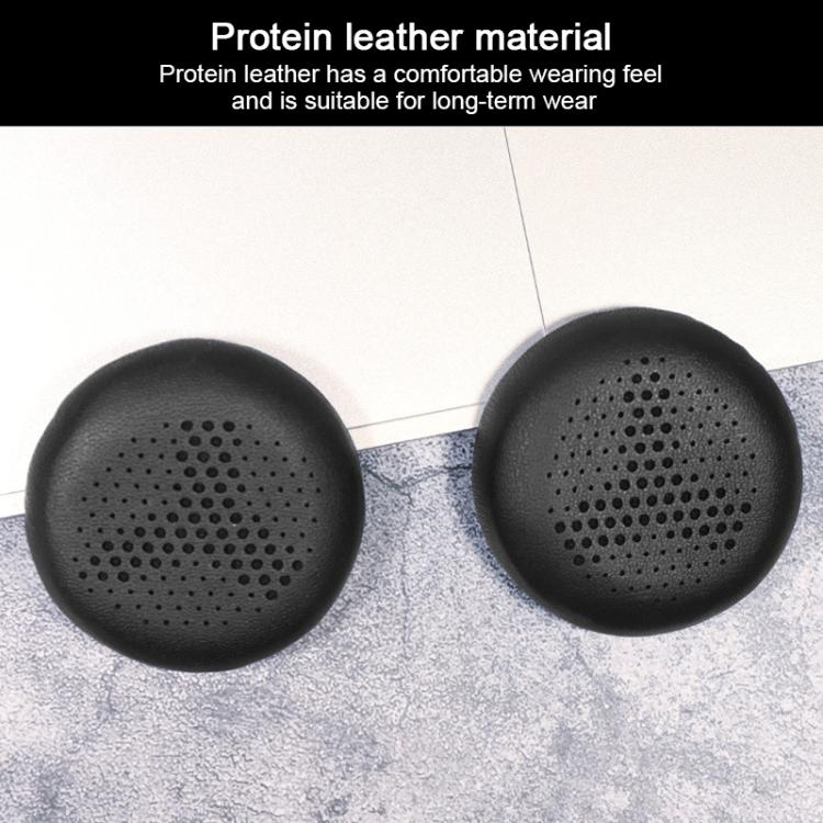 2pcs Protein Leather Replacement Earpads For AKG Y500(Black + Black Mesh) by bashfashion