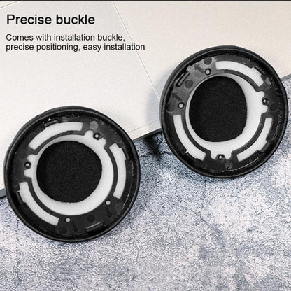 2pcs Protein Leather Replacement Earpads For AKG Y500(Black + Grey Mesh) by bashfashion