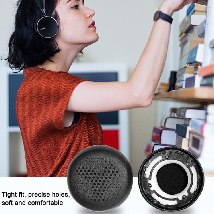 2pcs Protein Leather Replacement Earpads For AKG Y500(Black + Orange Mesh) by bashfashion