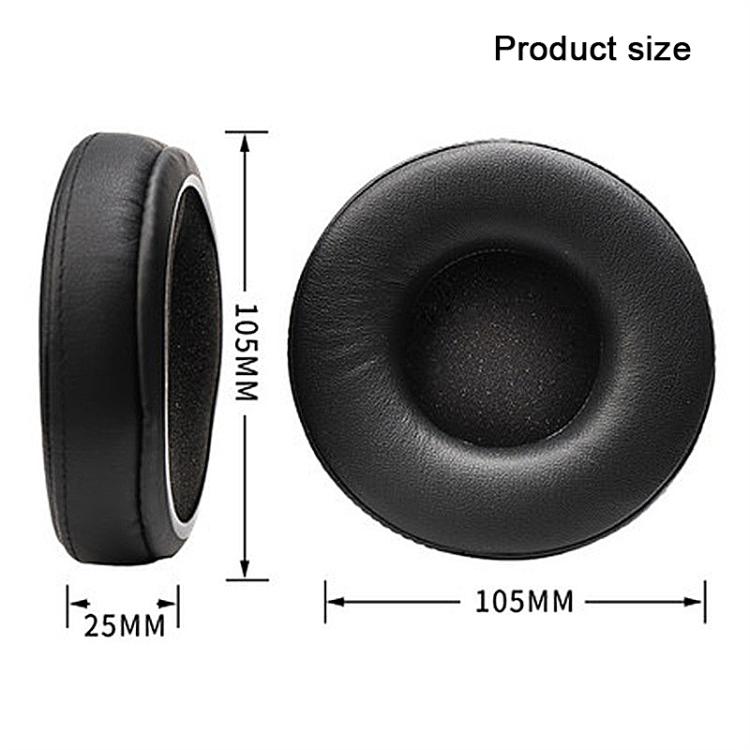2pcs Protein Leather Splicing Thickening Replacement Earpads For AKG K240 MKII / K270(Black) by bashfashion