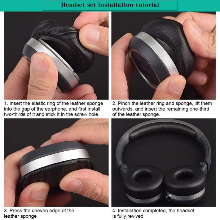 2pcs Protein Leather Replacement Earpads For AKG Y40 / Y45 / Y45BT(Yellow) by bashfashion