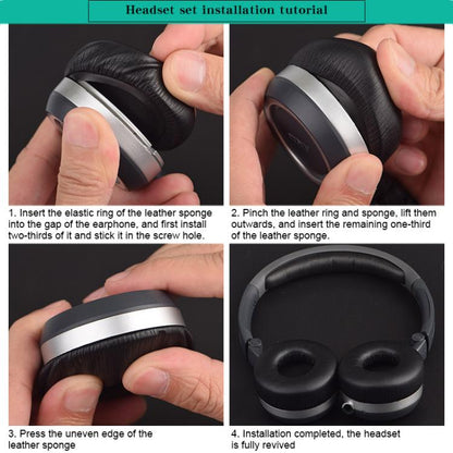 2pcs Protein Leather Replacement Earpads For AKG Y40 / Y45 / Y45BT(Yellow) by bashfashion