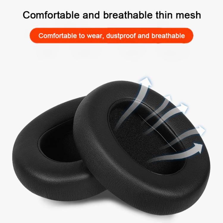 2pcs Lambskin Splicing Replacement Earpads For AKG K361 / K371 / K361BT / K371BT(Black) by bashfashion