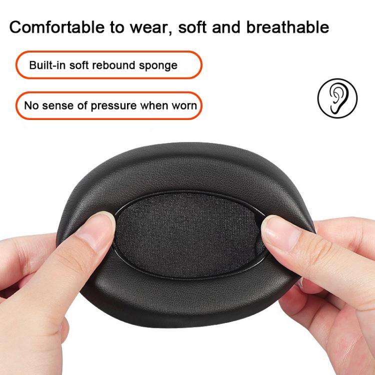 2pcs Lambskin Splicing Replacement Earpads For AKG K361 / K371 / K361BT / K371BT(Black) by bashfashion