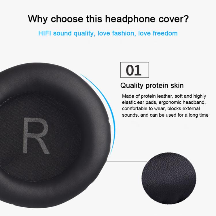 1 Pair Wrinkled Leather Replacement Earpads For AKG K52 / K72 / K92(Black) by bashfashion