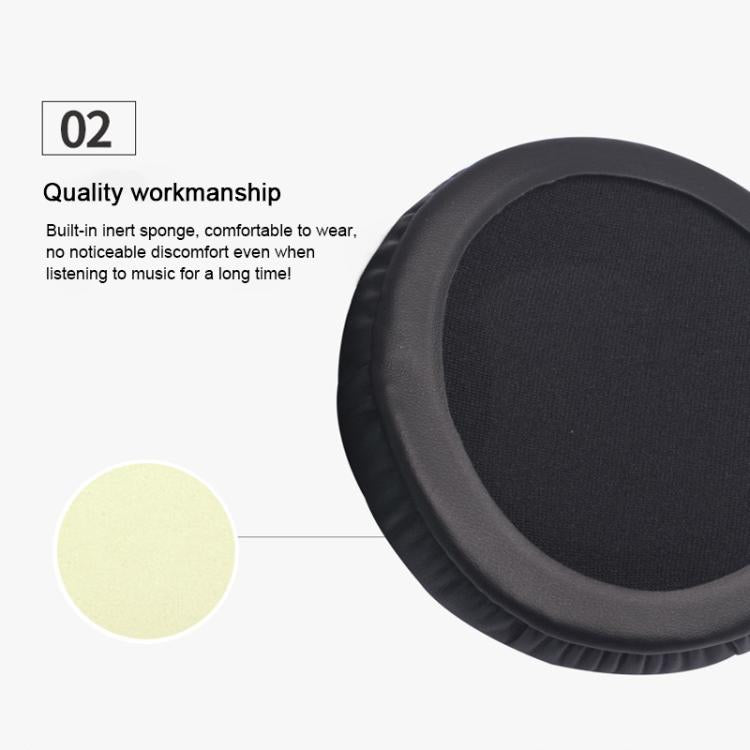 1 Pair Wrinkled Leather Replacement Earpads For AKG K52 / K72 / K92(Black) by bashfashion