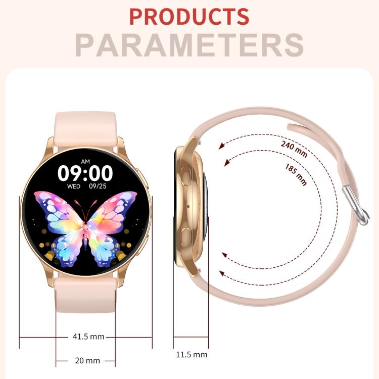 CY29 1.32 inch AMOLED Screen Female Smart Watch Supports COFIT APP(Gold Pink) by bashfashion