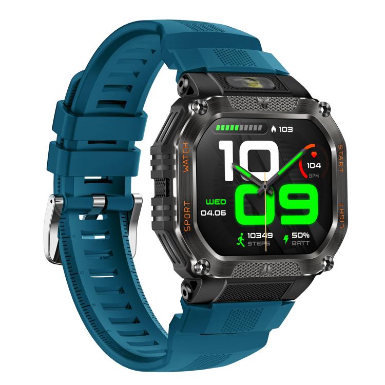 HT34 1.75 inch IPS Screen 3ATM Outdoor Sports BT Smart Watch(Blue) by bashfashion