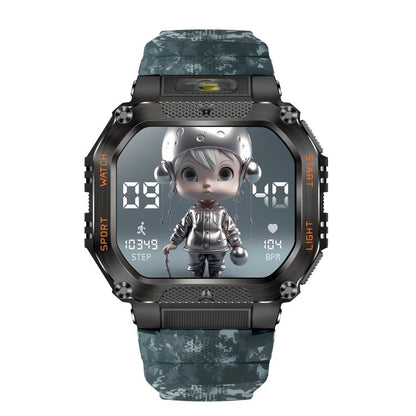 HT34 1.75 inch IPS Screen 3ATM Outdoor Sports BT Smart Watch(Camouflage) by bashfashion