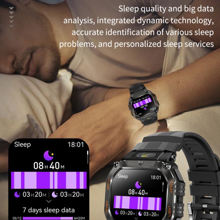 HT34 1.75 inch IPS Screen 3ATM Outdoor Sports BT Smart Watch(Camouflage) by bashfashion