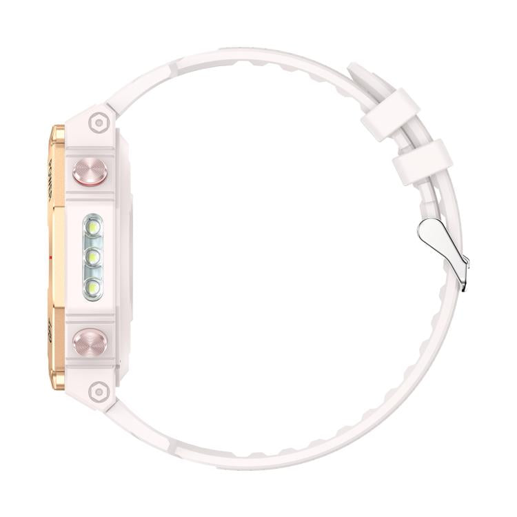 KC91 1.39 inch IPS Screen 3ATM Outdoor GPS Smart Watch with Flashlight(Pink) by bashfashion