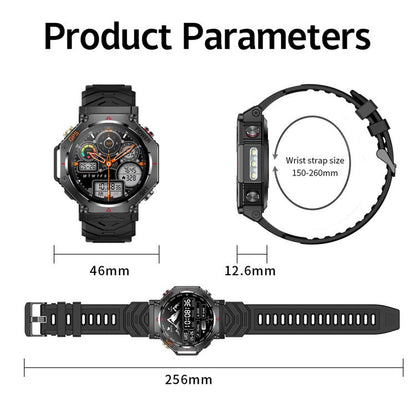 KC91 1.39 inch IPS Screen 3ATM Outdoor GPS Smart Watch with Flashlight(Camouflage) by bashfashion