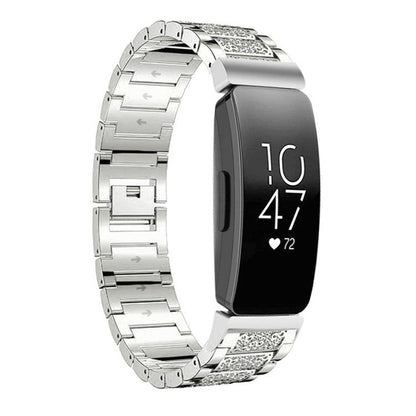 For Fitbit Inspire 2 / Ace 3 14mm xDfind Diamond Jewelry Stainless Steel Watch Band(Silver) by xDfind