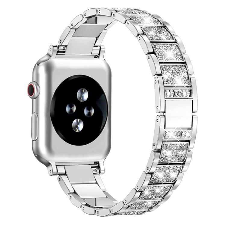 For Apple Watch 38 / 40 / 41 / S10 42mm xDfind Diamond Jewelry Stainless Steel Watch Band(Silver) by xDfind