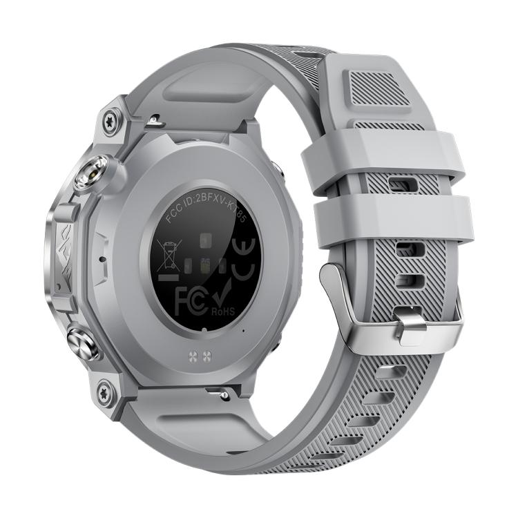 KT85 1.43 inch Screen 5ATM Outdoor Sports Smart Watch with Strong Flashlight(Grey) by bashfashion