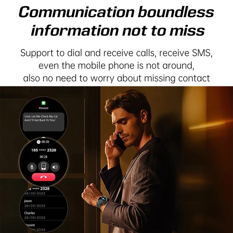 KT85 1.43 inch Screen 5ATM Outdoor Sports Smart Watch with Strong Flashlight(Grey) by bashfashion