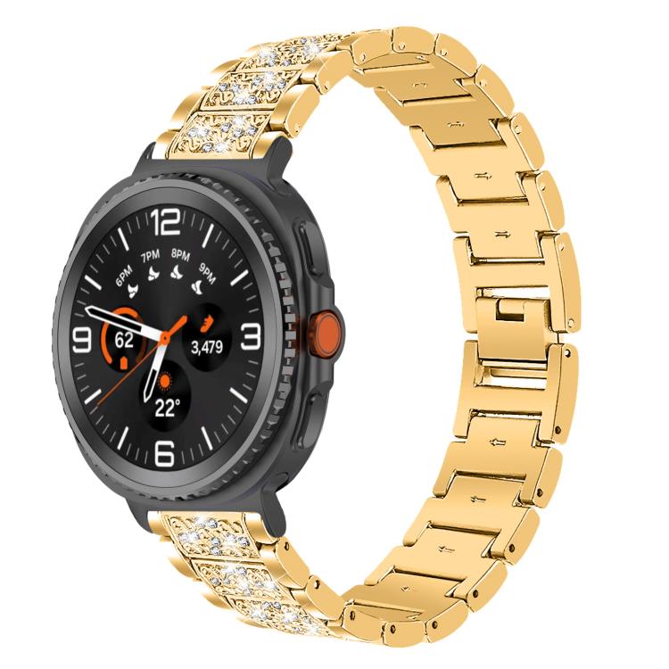 For Samsung Galaxy Watch8 / Watch8 Classic xDfind Diamond Jewelry Stainless Steel Watch Band(Gold) by xDfind
