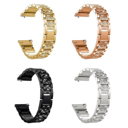 For Redmi Watch 3 20mm xDfind Diamond Jewelry Stainless Steel Watch Band(Black) by xDfind