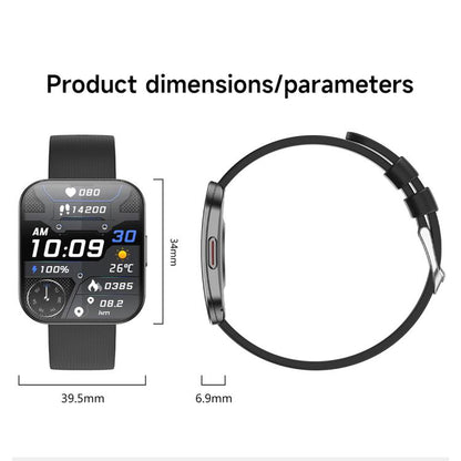 U17 1.85 inch Ultra-thin Curved Screen IP68 Sports Smart Watch(Black) by bashfashion