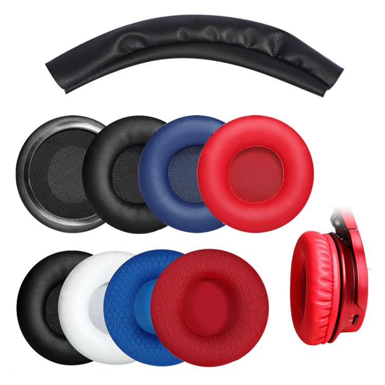 2pcs Sponge Earmuffs Replacement Earpads For ATH-AR3BT / AR3iS / AR1iS, Style:Black Red Protein Leather by bashfashion
