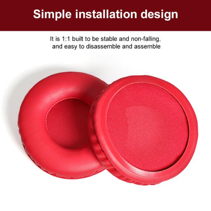 2pcs Sponge Earmuffs Replacement Earpads For ATH-AR3BT / AR3iS / AR1iS, Style:Red Protein Leather by bashfashion