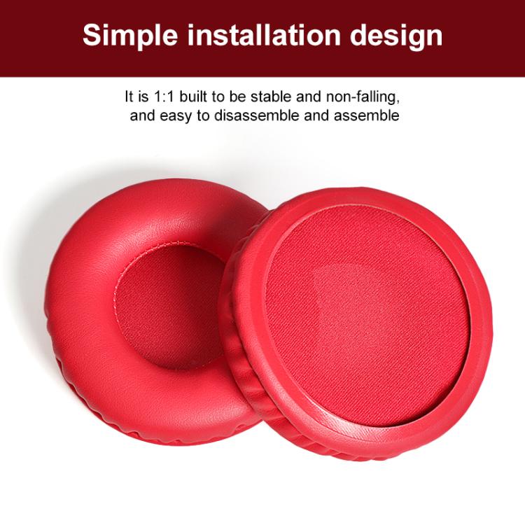 2pcs Sponge Earmuffs Replacement Earpads For ATH-AR3BT / AR3iS / AR1iS, Style:Pink Ice Silk Cloth by bashfashion