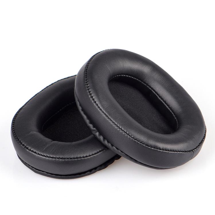 2pcs Sponge Earmuffs Replacement Earpads For ATH-MSR7, Style:Black Protein Leather by bashfashion
