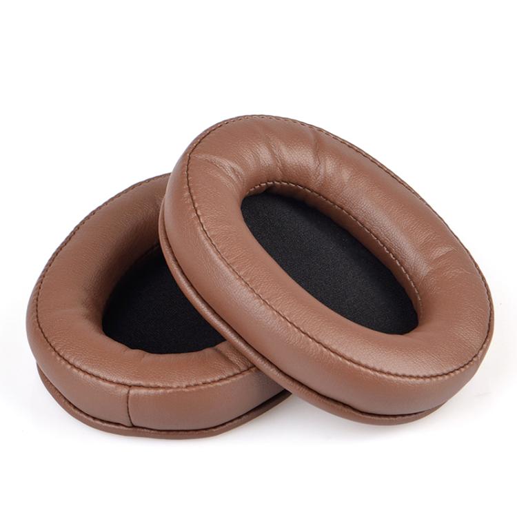 2pcs Sponge Earmuffs Replacement Earpads For ATH-MSR7, Style:Brown Protein Leather by bashfashion