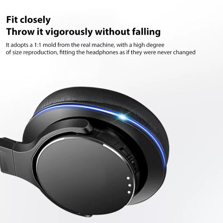 2pcs Sponge Earmuffs Replacement Earpads For ATH-MSR7, Style:Grey Cotton Cloth by bashfashion