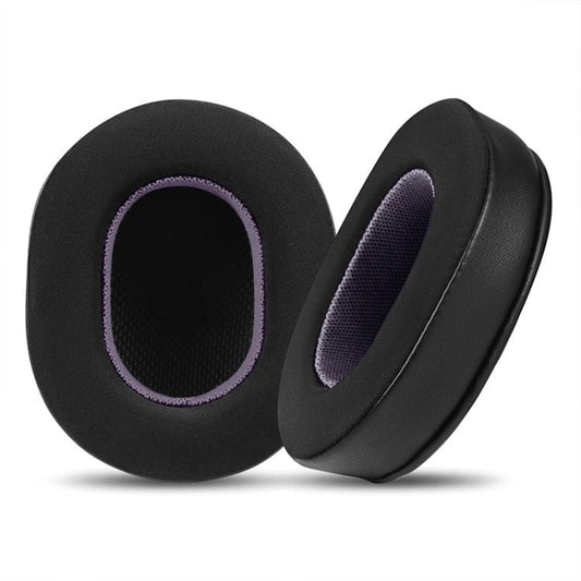 2pcs Ice Silk Cloth Replacement Earpads For Audio Technica ATH-MSR7 / M50X / M40(Black Purple) by bashfashion