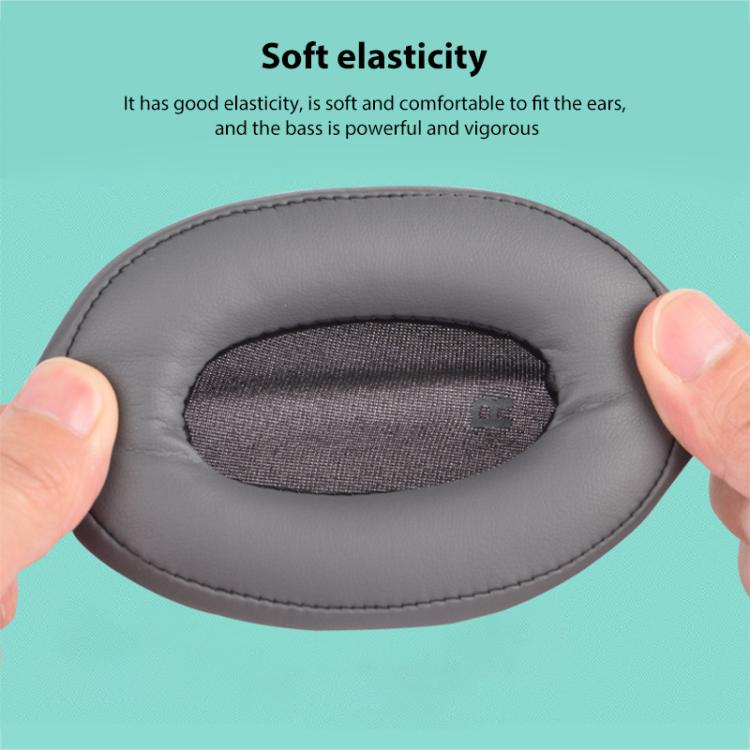 1 Pair Protein Leather Replacement Earpads For Audio Technica ATH-SR9 / DSR9BT / DSR7BT(Black) by bashfashion