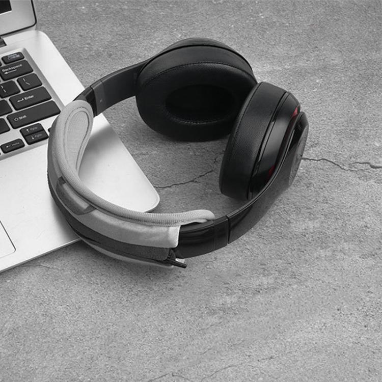 Sponge Earmuffs Replacement Earpads For Audio-Technica ATH-SR30BT, Style:Grey Leather Headband by bashfashion