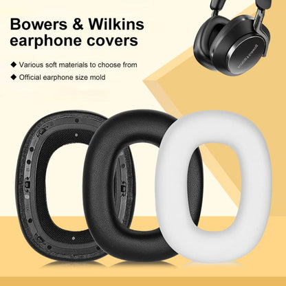2pcs Sponge Earmuffs Replacement Earpads For B&W Px7 S2 / Px8, Model:White Protein Leather by bashfashion