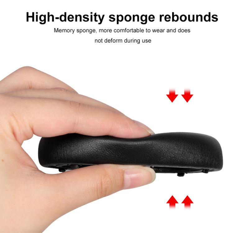 2pcs Sponge Earmuffs Replacement Earpads For B&W Px7 S2 / Px8, Model:Black Protein Leather by bashfashion