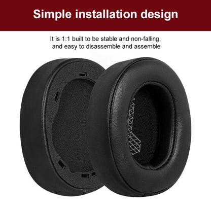 1 Pair Lambskin Earphone Replacement Earpads For JBL Live 650 BTNC / E65BTNC / Duet NC / Live 660 BTNC(Black) by bashfashion