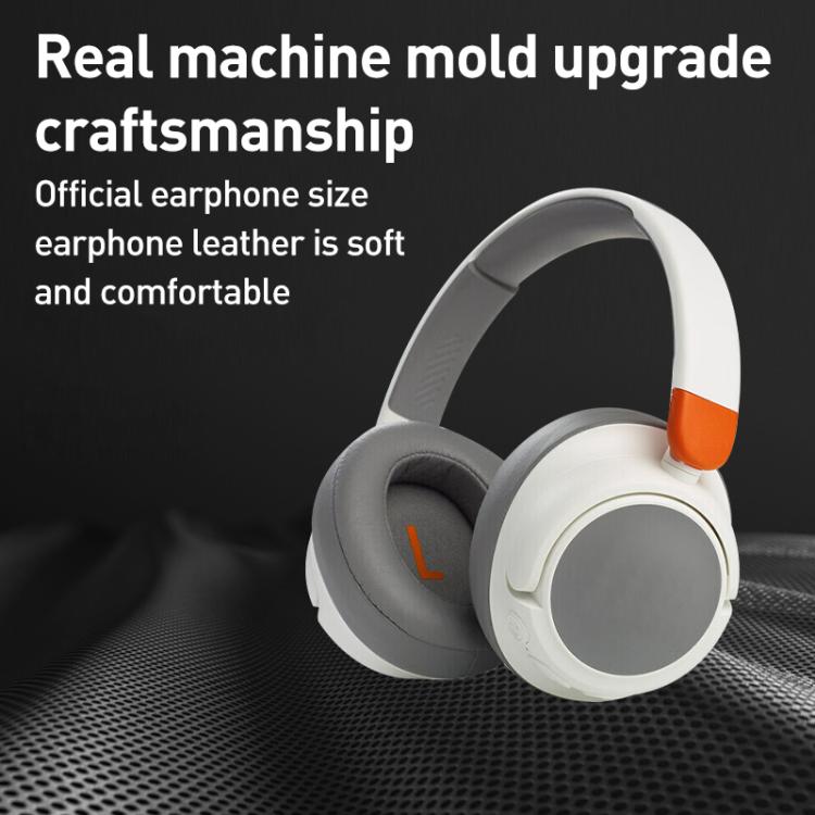 1 Pair Protein Leather Earphone Replacement Earpads For JBL JR 460NC(Titanium Grey) by bashfashion