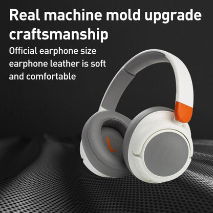 1 Pair Protein Leather Earphone Replacement Earpads For JBL JR 460NC(Titanium Grey) by bashfashion