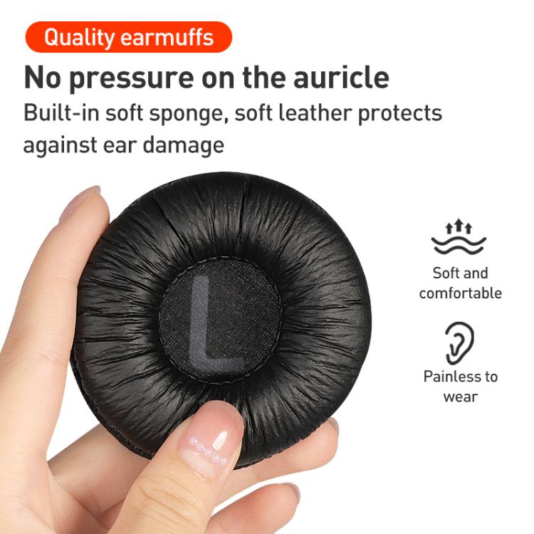 1 Pair Frog Skin Earphone Replacement Earpads For JBL JR300BT(Black) by bashfashion