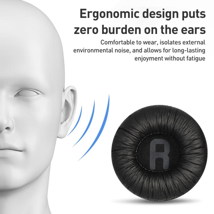 1 Pair Frog Skin Earphone Replacement Earpads For JBL JR300BT(Black) by bashfashion