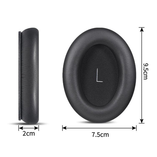 1 Pair Protein Leather Earphone Replacement Earpads For JBL Tour One M2(Black) by bashfashion