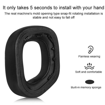 1 Pair Velvet Replacement Earpads For Corsair HS80 Max / HS80 USB Wired / HS81 RGB(Black) by bashfashion