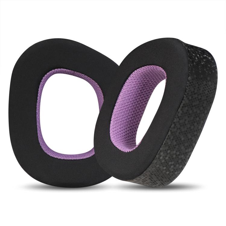 1 Pair Magic Ice Skin Replacement Earpads For Corsair HS80 Max / HS80 USB Wired / HS80 RGB(Black Purple) by bashfashion