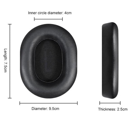 1 Pair Protein Leather Replacement Earpads For Baseus D05(Apricot) by bashfashion