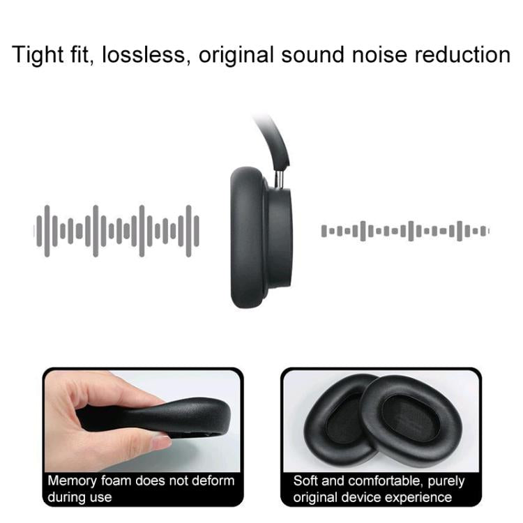 1 Pair Protein Leather Replacement Earpads For Baseus D05(Black) by bashfashion