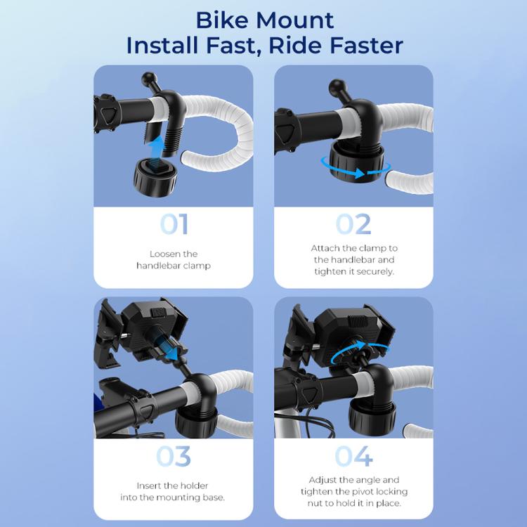 OUKITEL 360 Degree Rotating Adjustable Bicycle Phone Mount Holder(Black) by OUKITEL