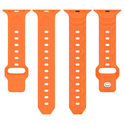 For Apple Watch 46mm / 49mm / 45mm / 44mm Vertical Grain Reverse Buckle Silicone Watch Band(White) by bashfashion