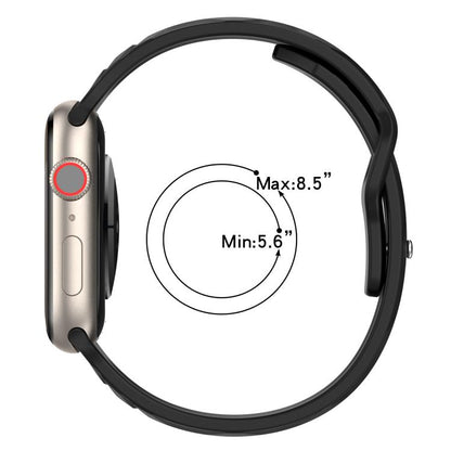 For Apple Watch 46mm / 49mm / 45mm / 44mm Vertical Grain Reverse Buckle Silicone Watch Band(White) by bashfashion