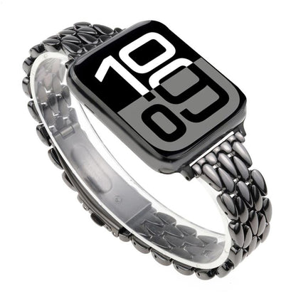 For Apple Watch 46mm / 49mm / 45mm / 44mm Water Drop Zinc Alloy Watch Band(Black) by bashfashion