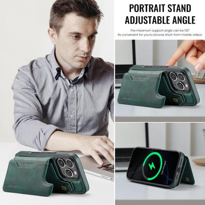 For iPhone 16 Pro MAGKING K3 Series MagSafe RFID Card Bag Detachable Phone Case(Green) by MAGKING