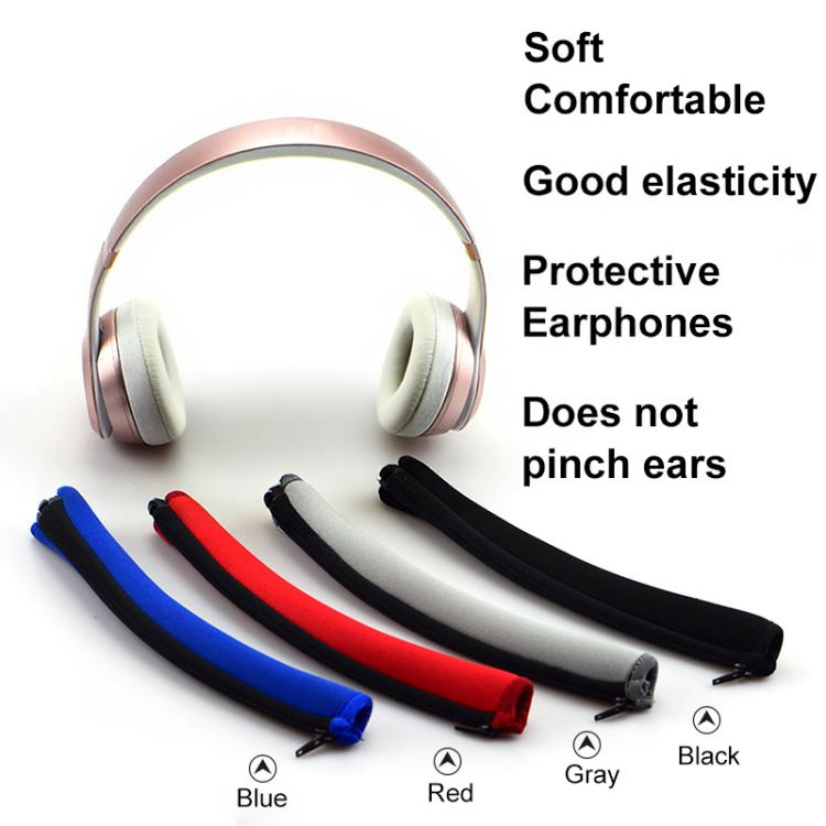 For Beats Solo3 / Solo2 Neoprene Zipper Headband Cushion Pad Replacement Parts(Black) by bashfashion